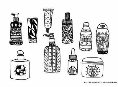 60款黑白日用品簡筆素材，每一款都喜歡！